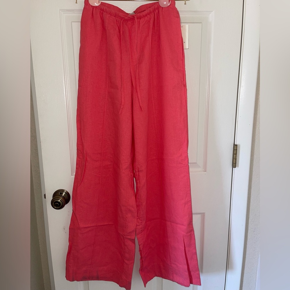 a new day Women's Bright Pink Wide-Leg Pants